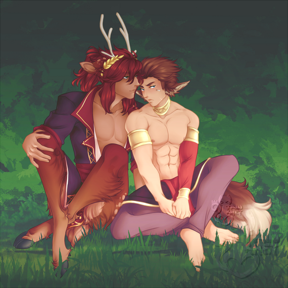 fullbody shaded 2 characters