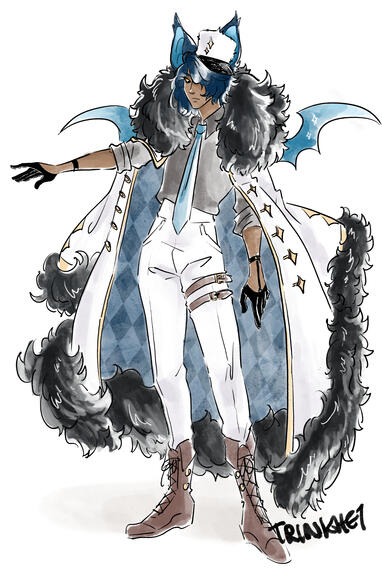 full body messy sketch